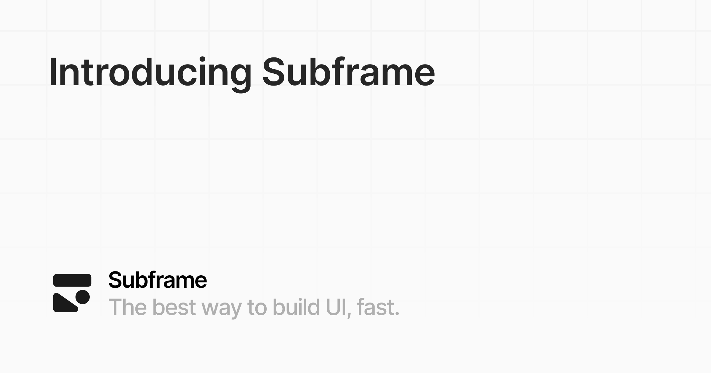 Frame Subp Introducing Subframe