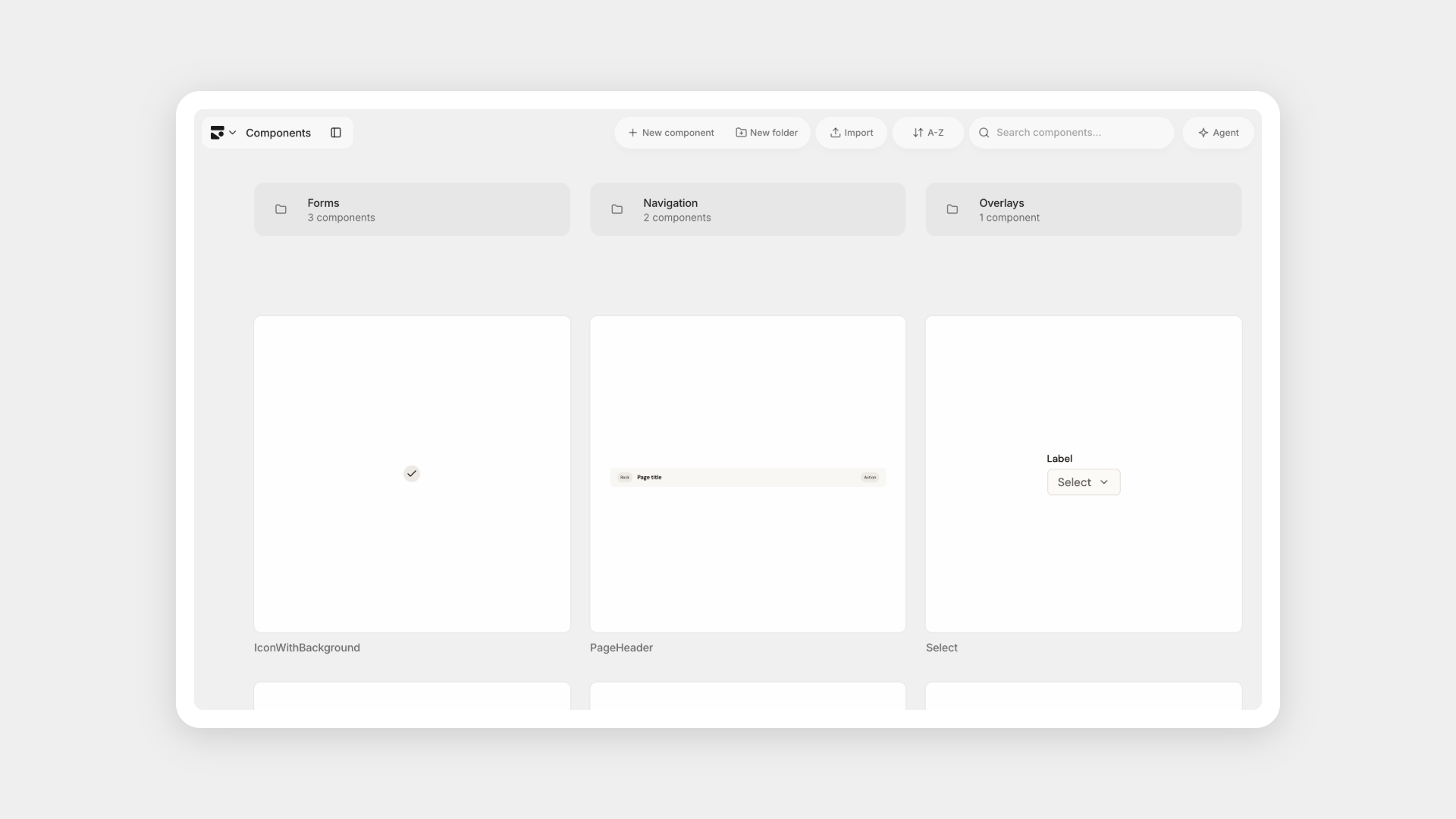 Component folders